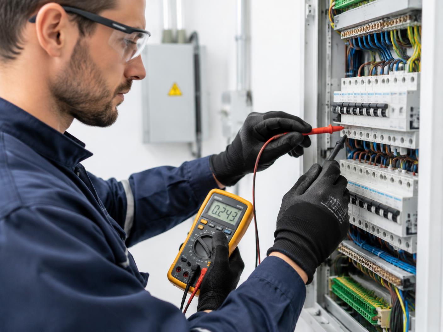 Precise diagnostic work on a modern electrical panel